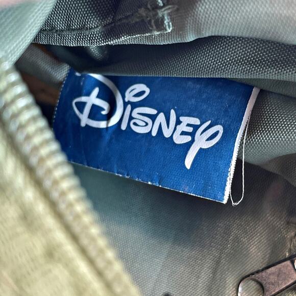 Disney Mickey Mouse All Over Print Olive Green Zippered Shoulder Bag Ripstop - Picture 5 of 7